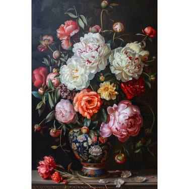 Peonies in a Vase Canvas
